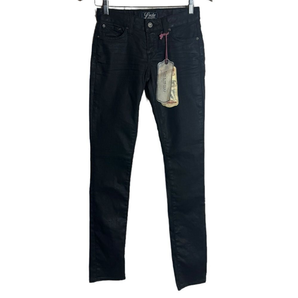 NWT Lucky Brand Black Lola Skinny Jeans size 0